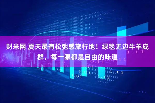 财米网 夏天最有松弛感旅行地！绿毯无边牛羊成群，每一眼都是自由的味道