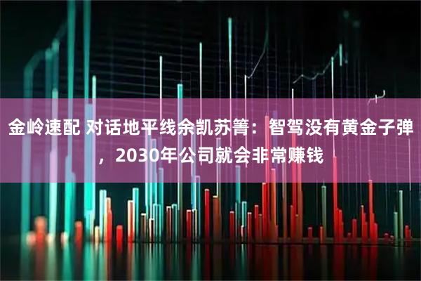 金岭速配 对话地平线余凯苏箐：智驾没有黄金子弹，2030年公司就会非常赚钱